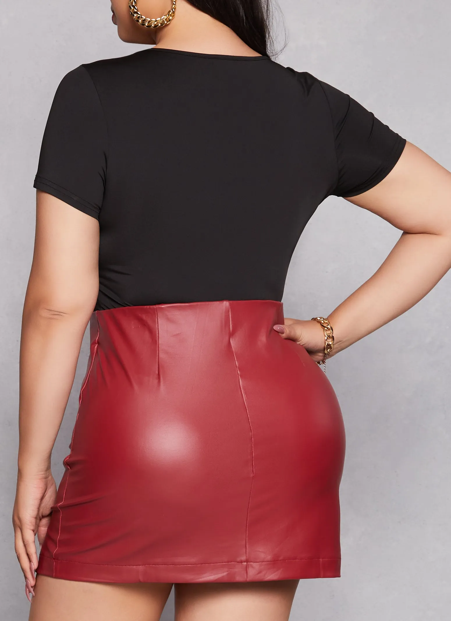 Plus Size Daisy Scoop Neck Bodysuit sold by Rainbow product image thumbnail 3