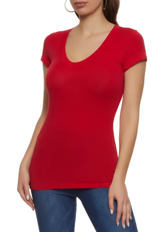 V Neck Short Sleeve T Shirt sold by Rainbow