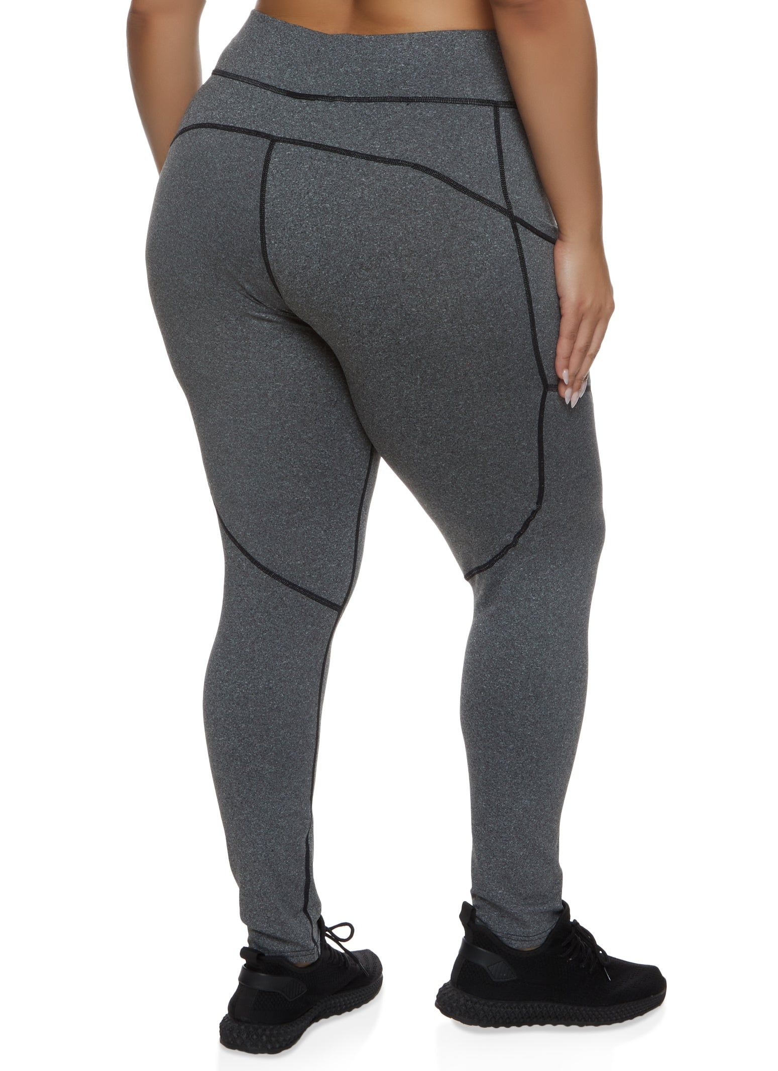 Plus Size Decorative Stitch Side Pocket Leggings sold by Rainbow product image thumbnail 2