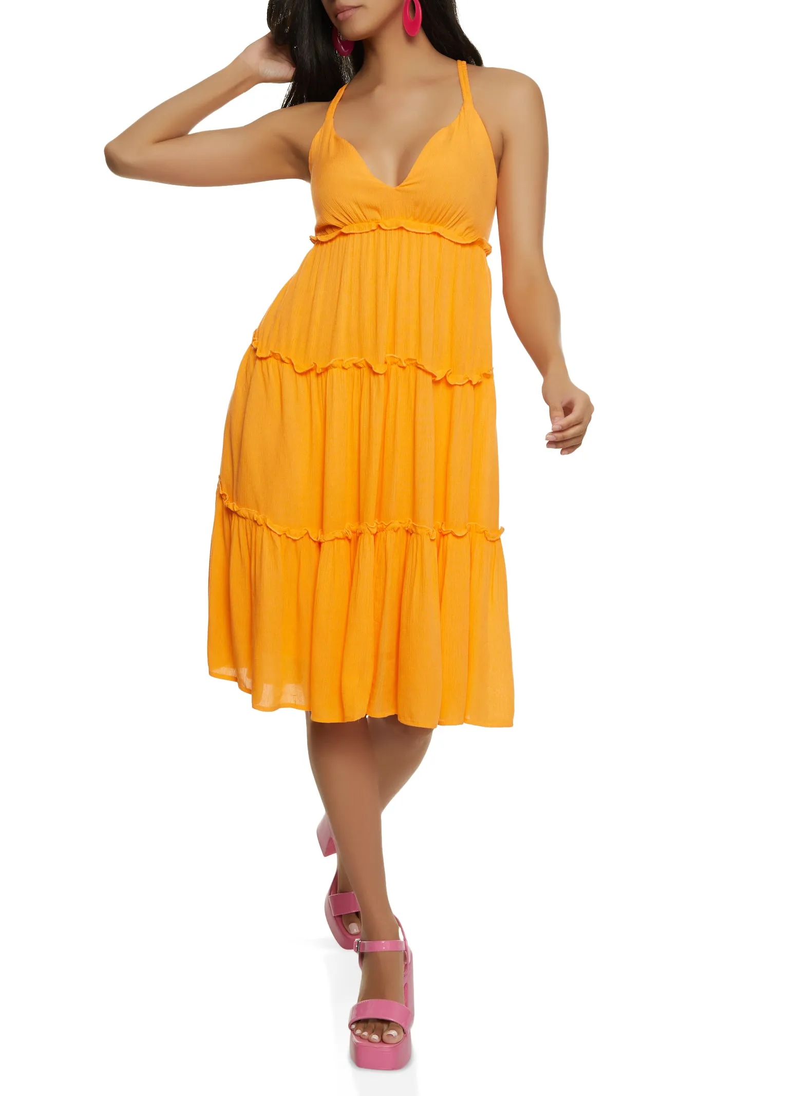 Haute Monde Tiered Cami Midi Dress sold by Rainbow product image thumbnail 2