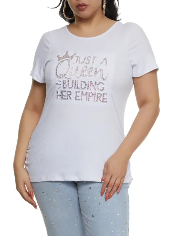 Plus Size Just A Queen Building Her Empire Tee sold by Rainbow