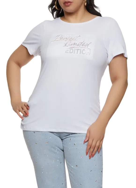 Plus Size Im Not Perfect But Im Limited Edition Top sold by Rainbow