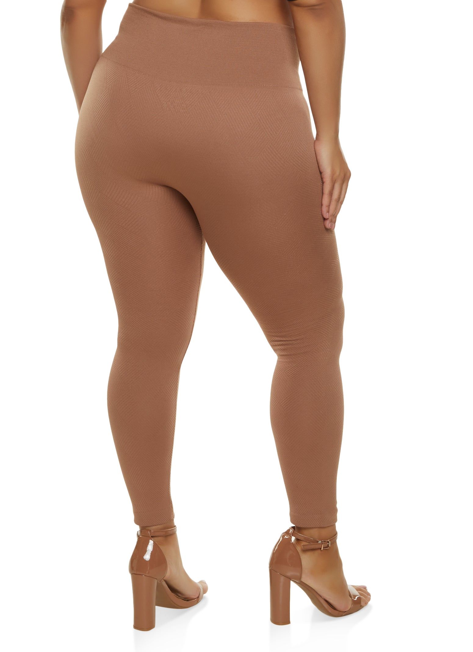 Plus Size Seamless Fleece Lined Leggings sold by Rainbow product image thumbnail 2