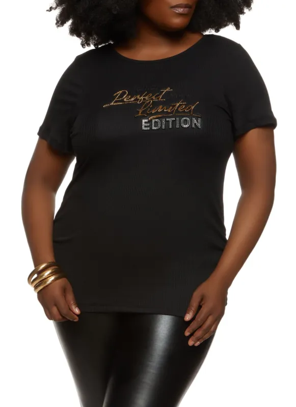Plus Size Im Not Perfect But Im Limited Edition Top sold by Rainbow