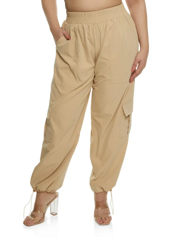 Plus Size Poplin Parachute Pants sold by Rainbow