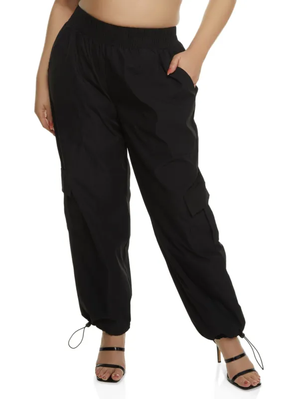 Plus Size Poplin Parachute Pants sold by Rainbow