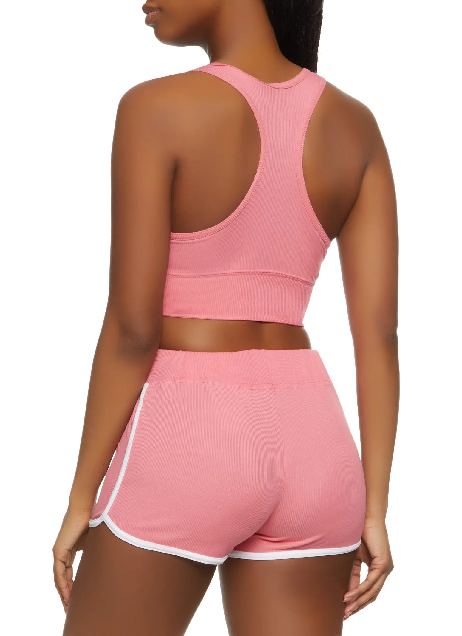 Rib Knit Pajama Tank Top and Dolphin Shorts sold by Rainbow product image thumbnail 2