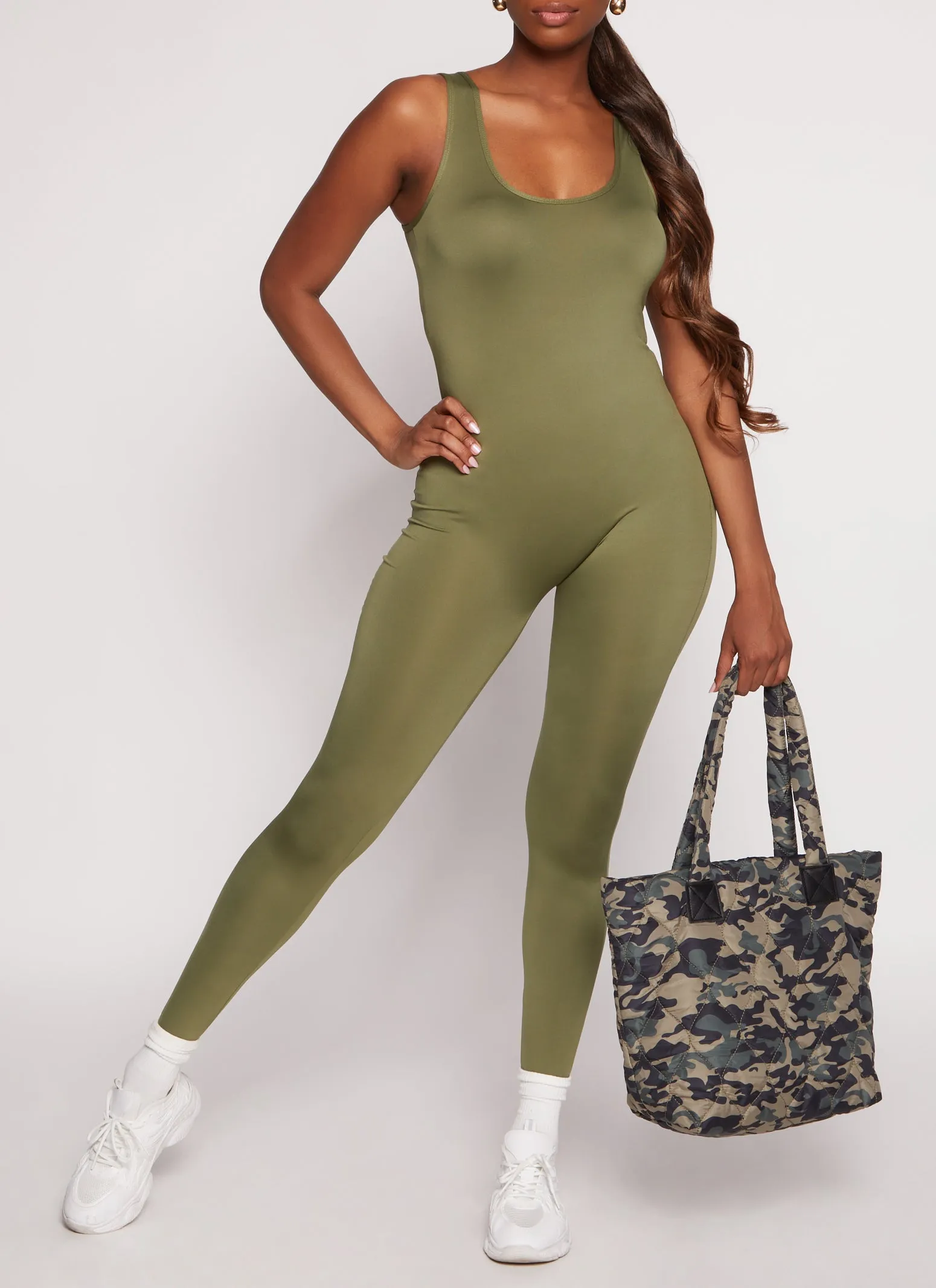 Basic Scoop Neck Tank Jumpsuit sold by Rainbow