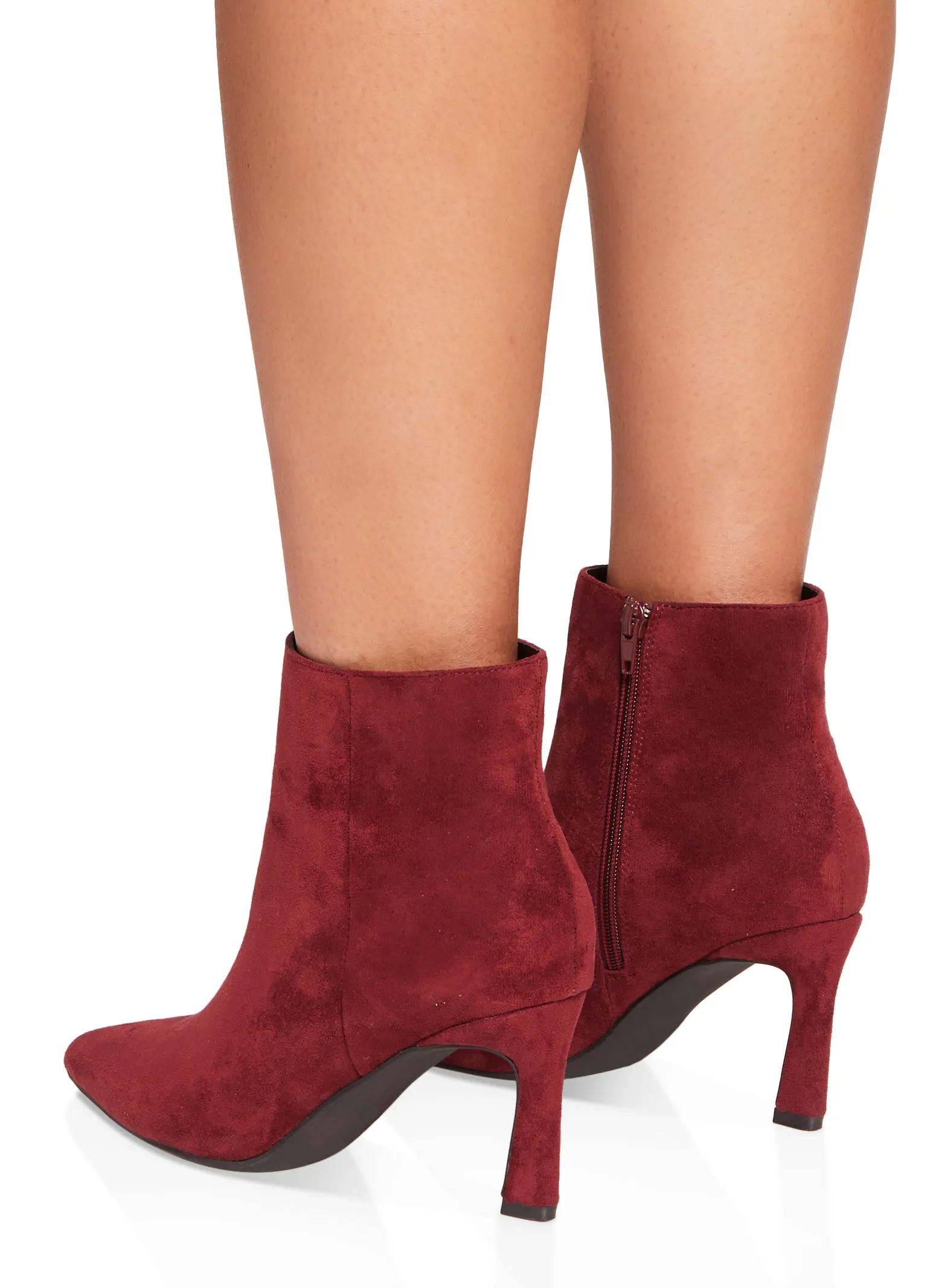 Side Zip Stiletto Pointed Toe Booties sold by Rainbow product image thumbnail 3