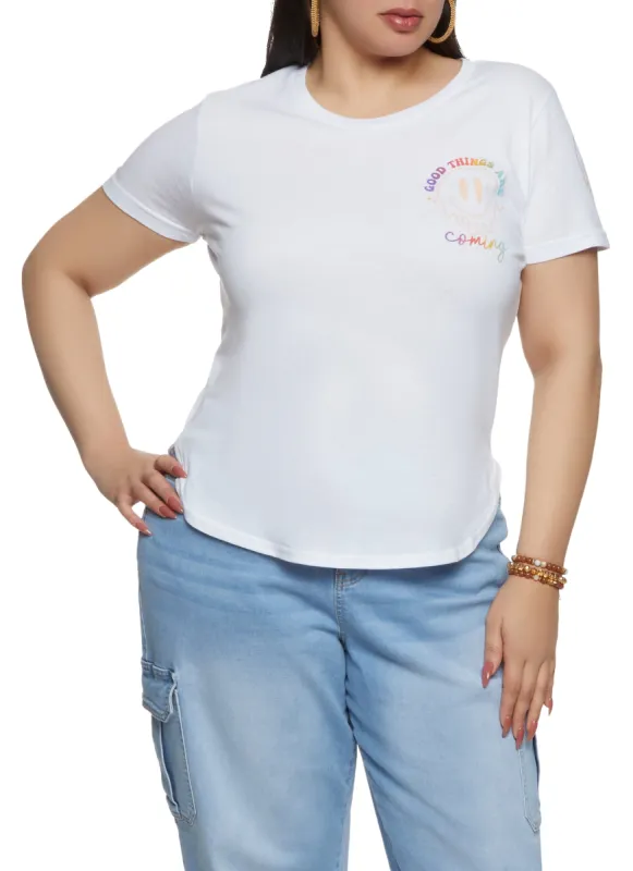 Plus Size Good Times Are Coming Tee sold by Rainbow