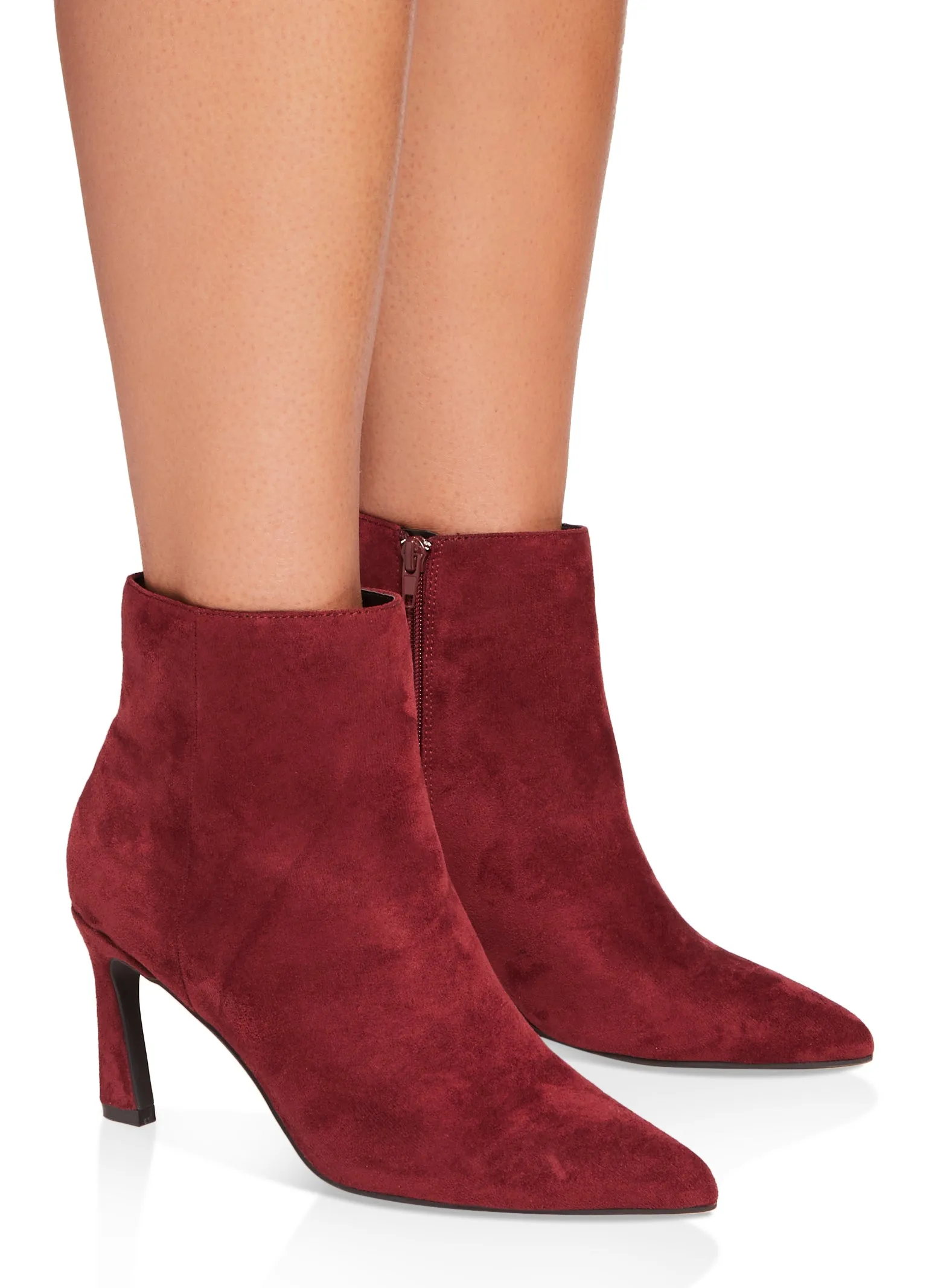 Side Zip Stiletto Pointed Toe Booties sold by Rainbow product image thumbnail 2