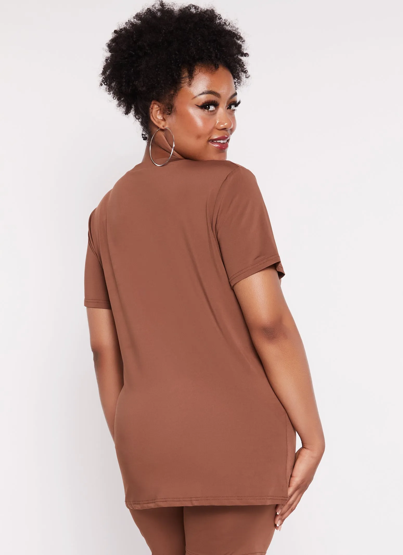 Plus Size Daisy Basic Soft Knit Short Sleeve Top sold by Rainbow product image thumbnail 3