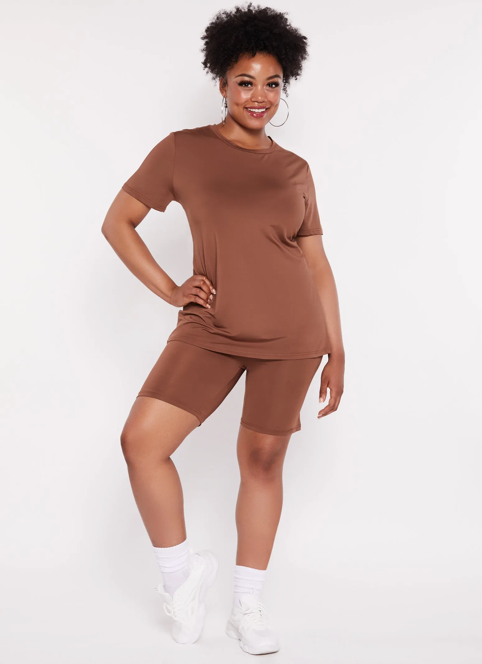 Plus Size Daisy Basic Soft Knit Short Sleeve Top sold by Rainbow product image thumbnail 2