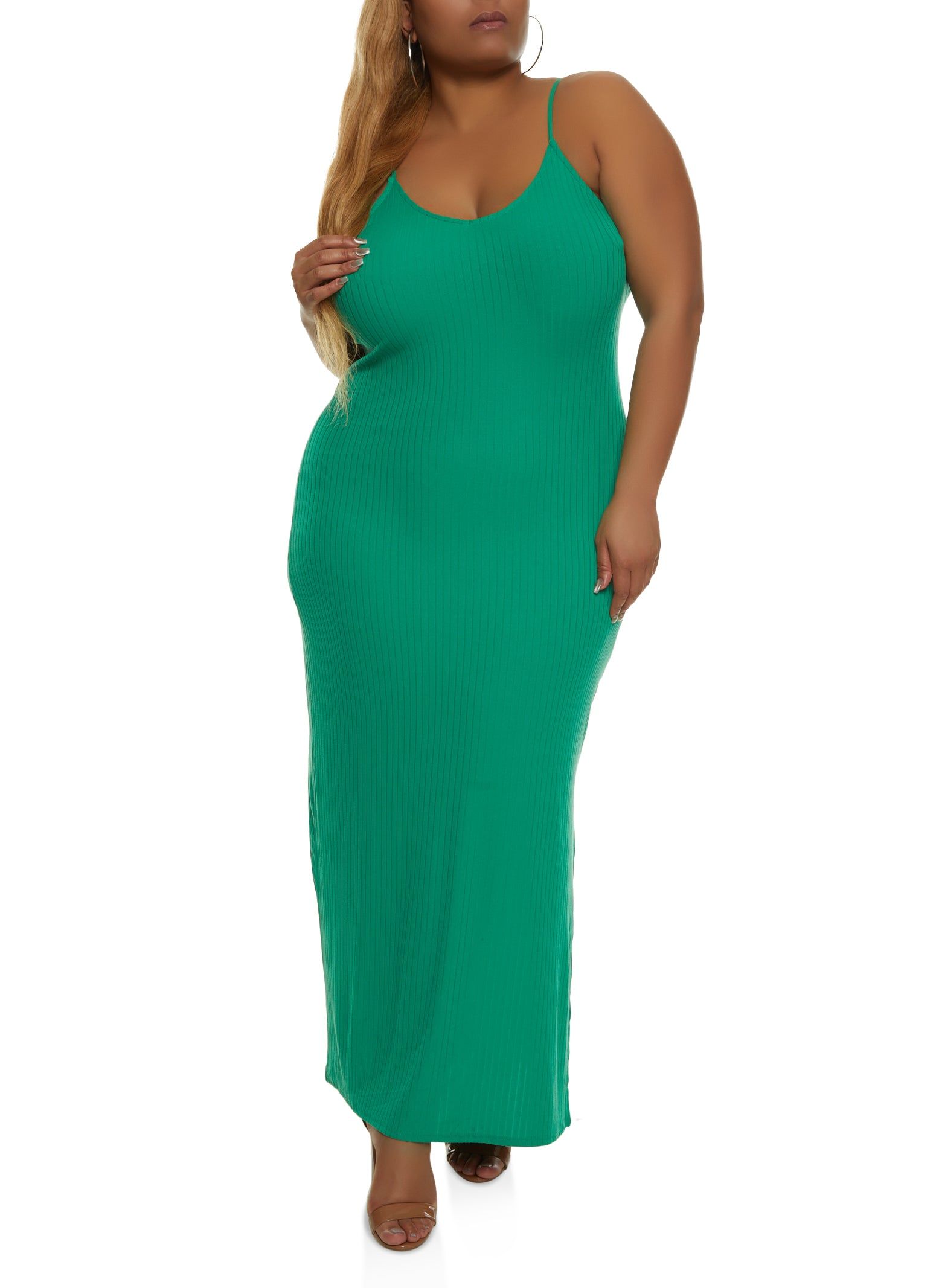 Plus Size Rib Knit Maxi Dress sold by Rainbow product image thumbnail 2