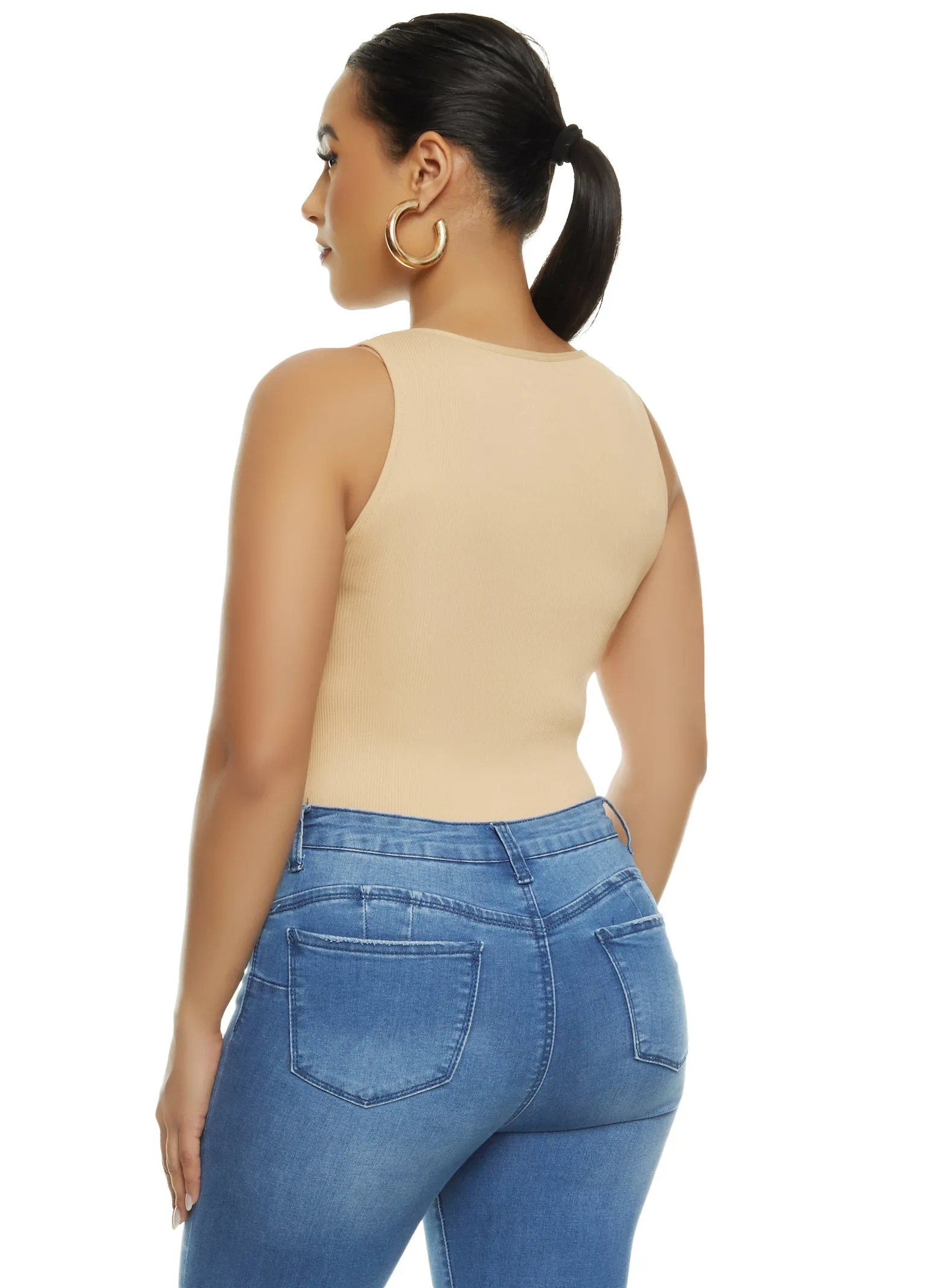 Half Zip Tank Bodysuit sold by Rainbow product image thumbnail 3