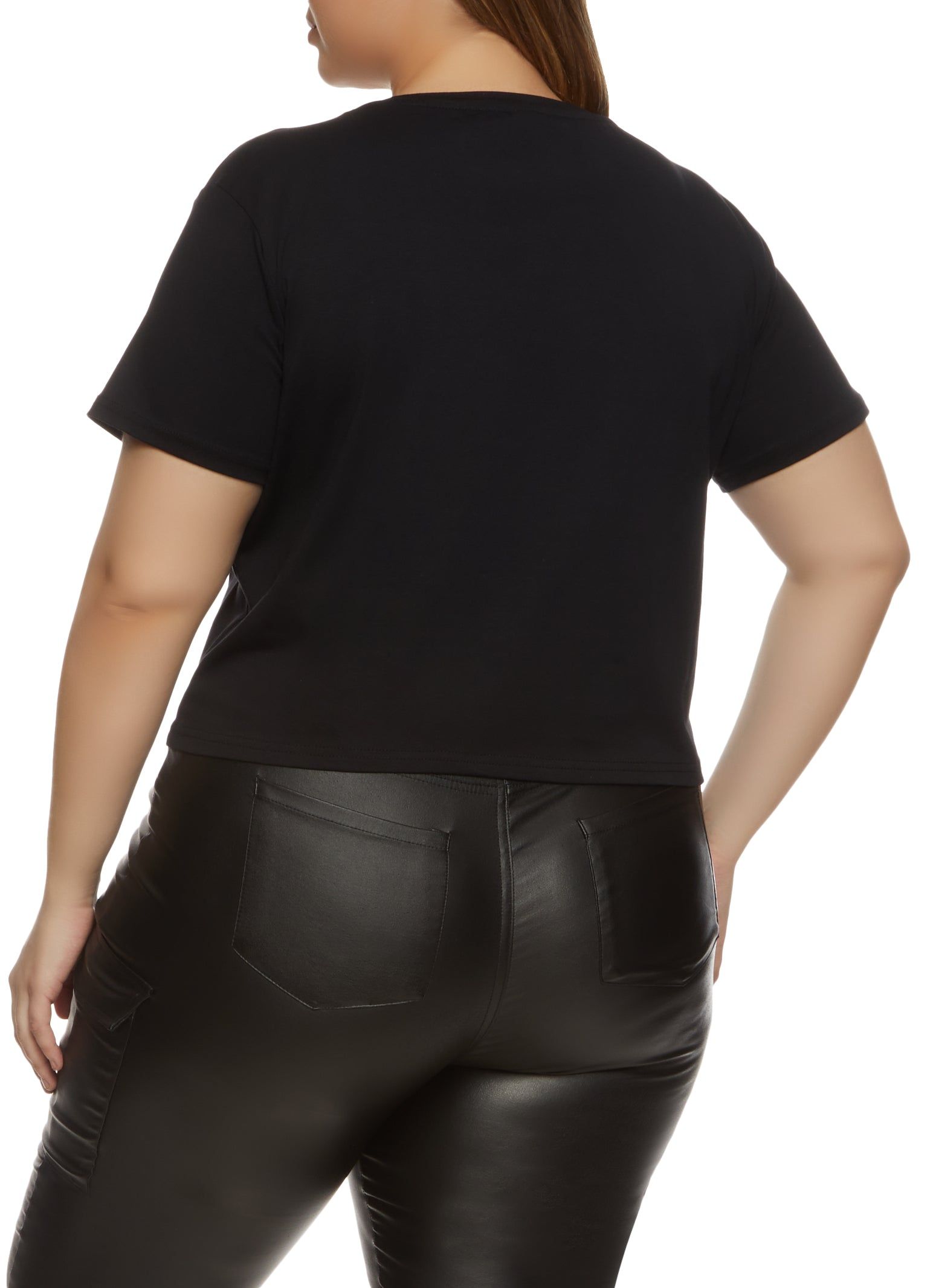 Plus Size Faith Over Fear Rhinestone T Shirt sold by Rainbow product image thumbnail 2