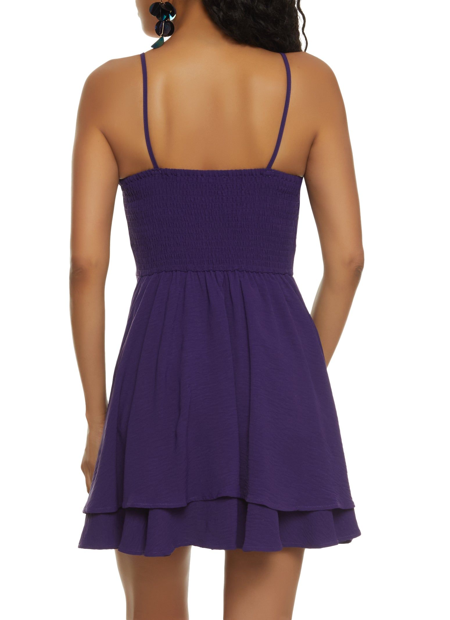 Crepe Knit Smocked Back Skater Dress sold by Rainbow product image thumbnail 3