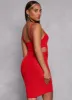 Ribbed Drawstring Keyhole Side Cami Dress sold by Rainbow