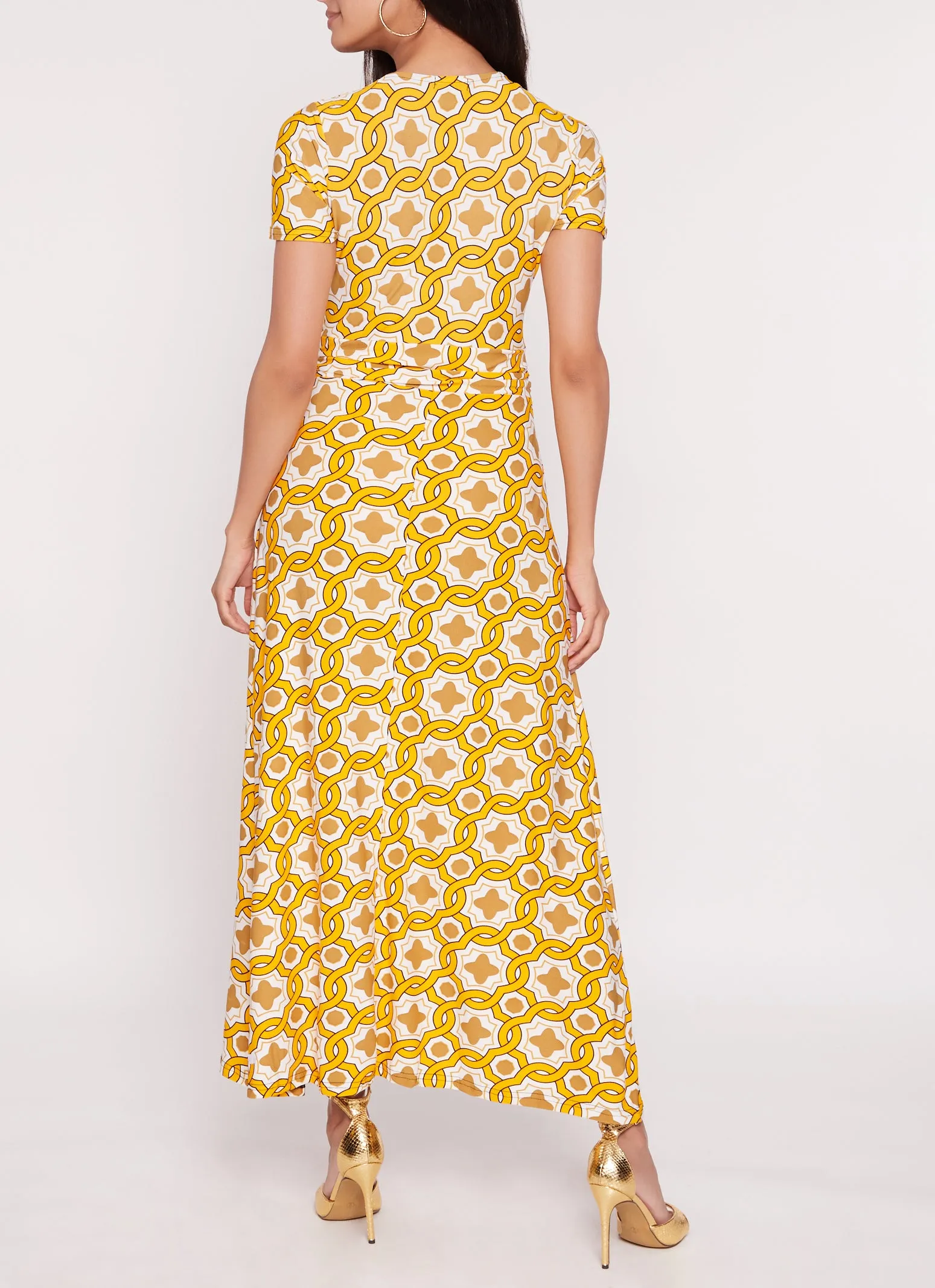 Printed Faux Wrap Maxi Dress sold by Rainbow product image thumbnail 3