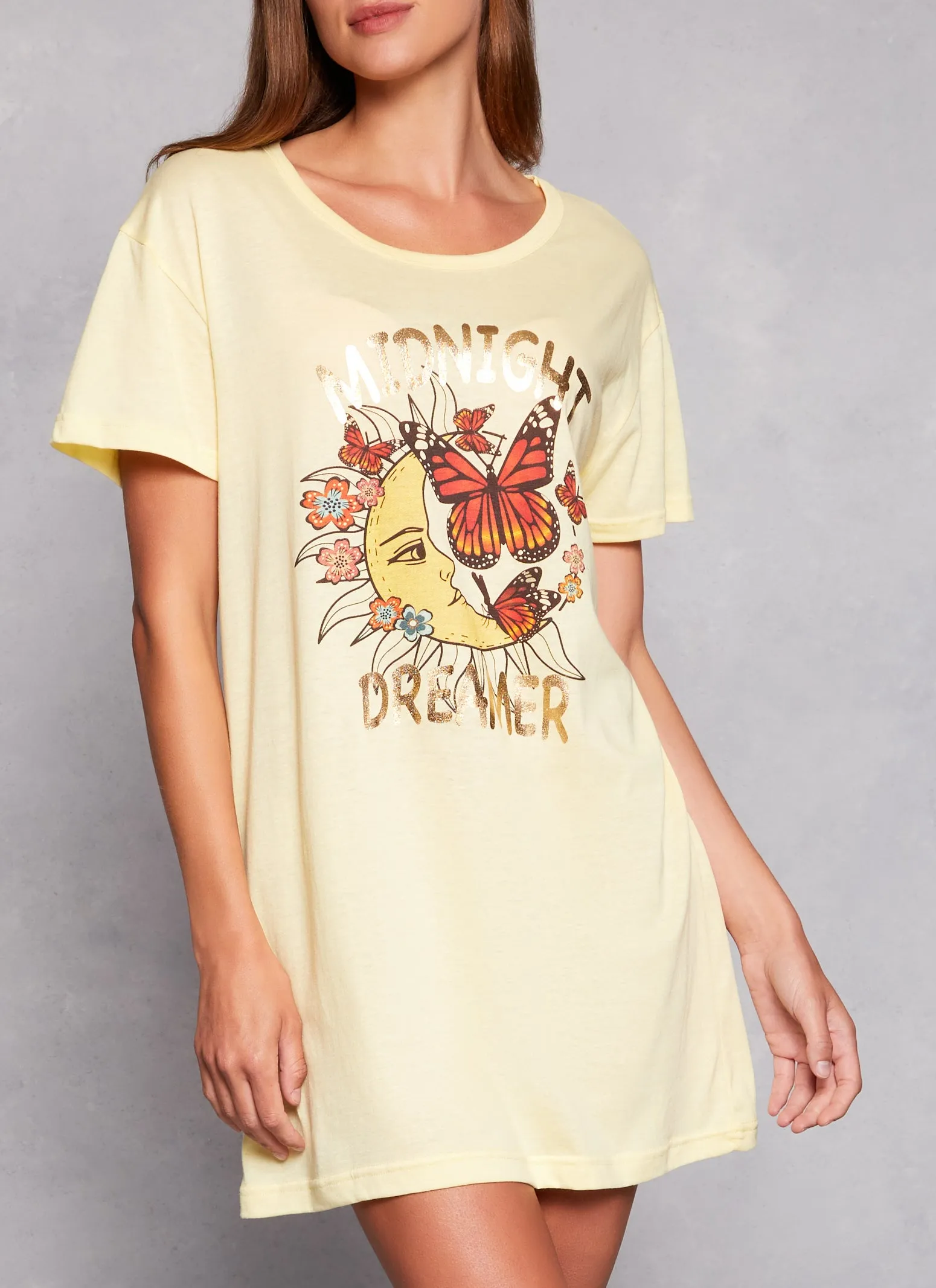 Graphic Crew Neck Short Sleeve Nightgown sold by Rainbow product image thumbnail 2