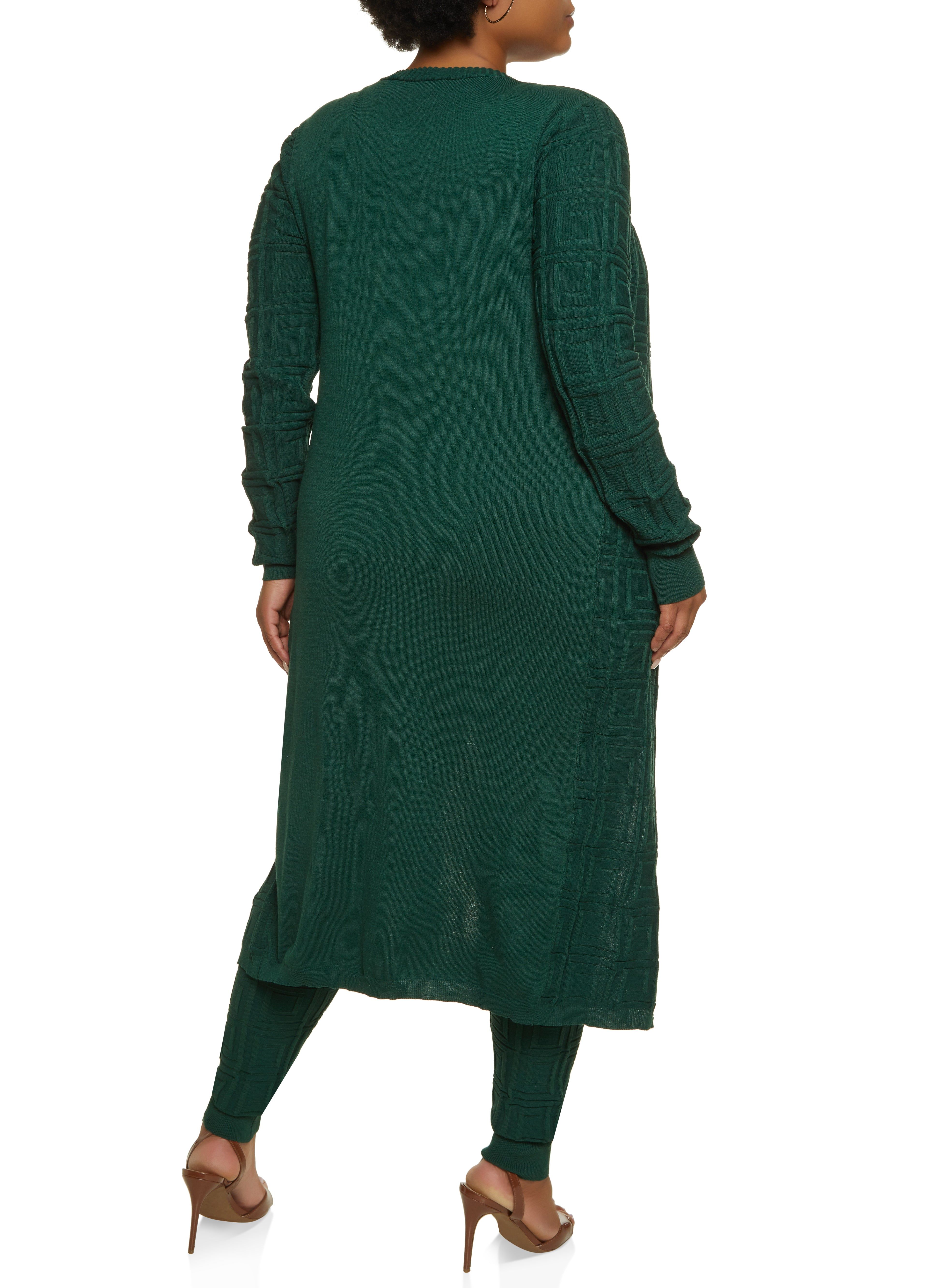 Plus Size Geo Knit Duster sold by Rainbow product image thumbnail 3