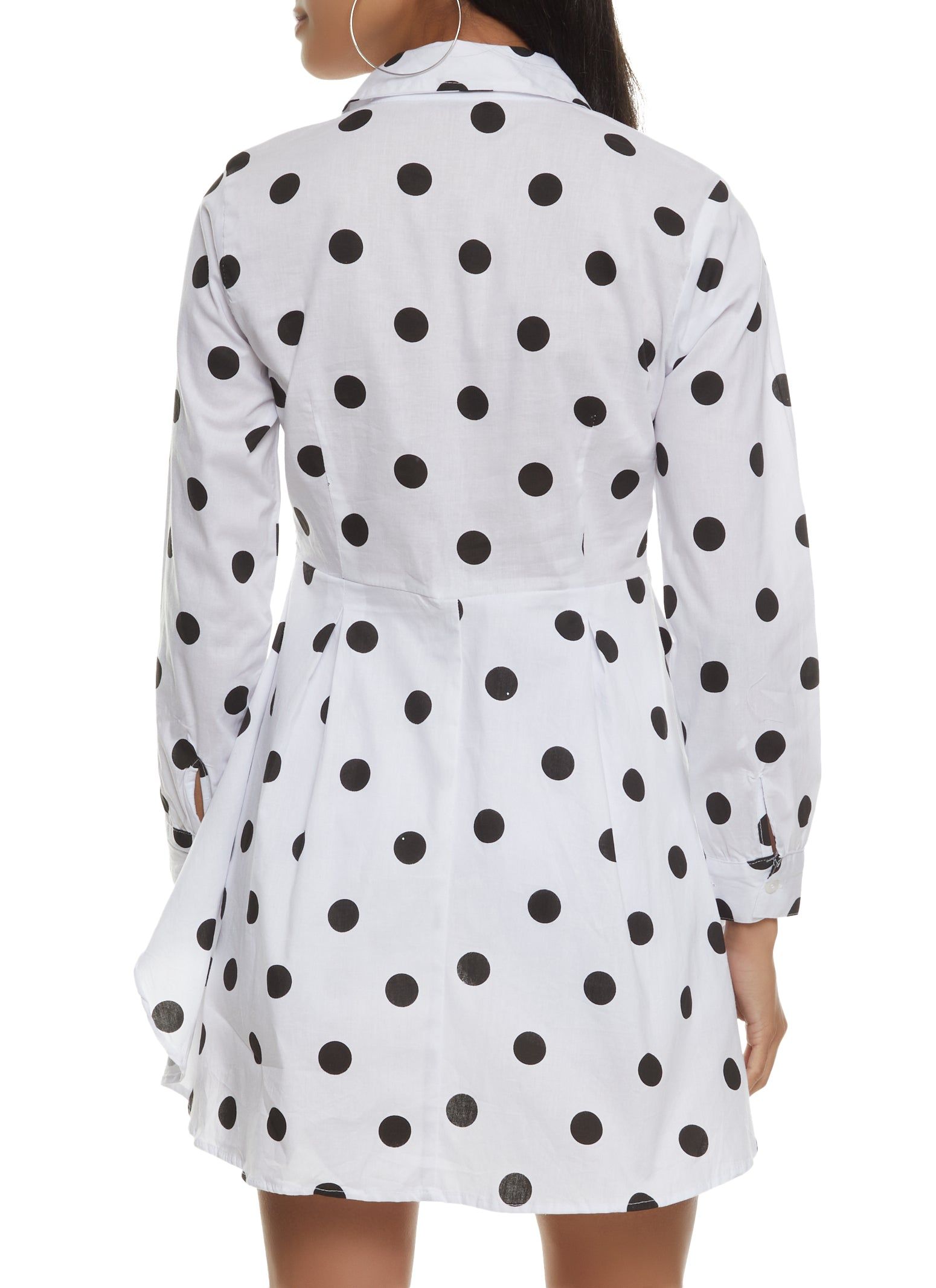 Polka Dot Button Front High Low Shirt sold by Rainbow product image thumbnail 2