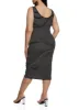 Plus Size Rib Knit Striped Midi Tank Dress sold by Rainbow