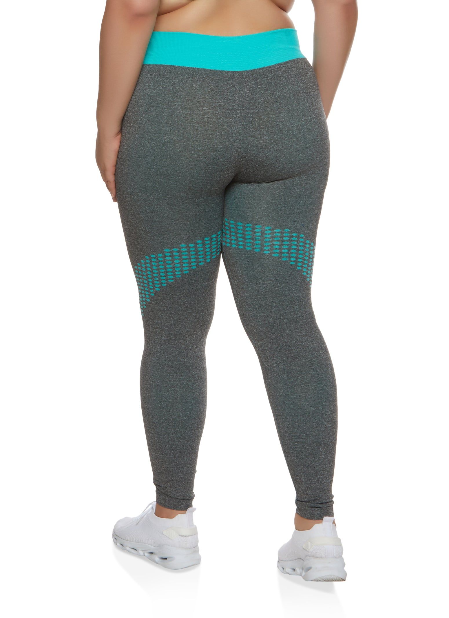 Plus Size Seamless Polka Dot High Waisted Leggings sold by Rainbow product image thumbnail 2