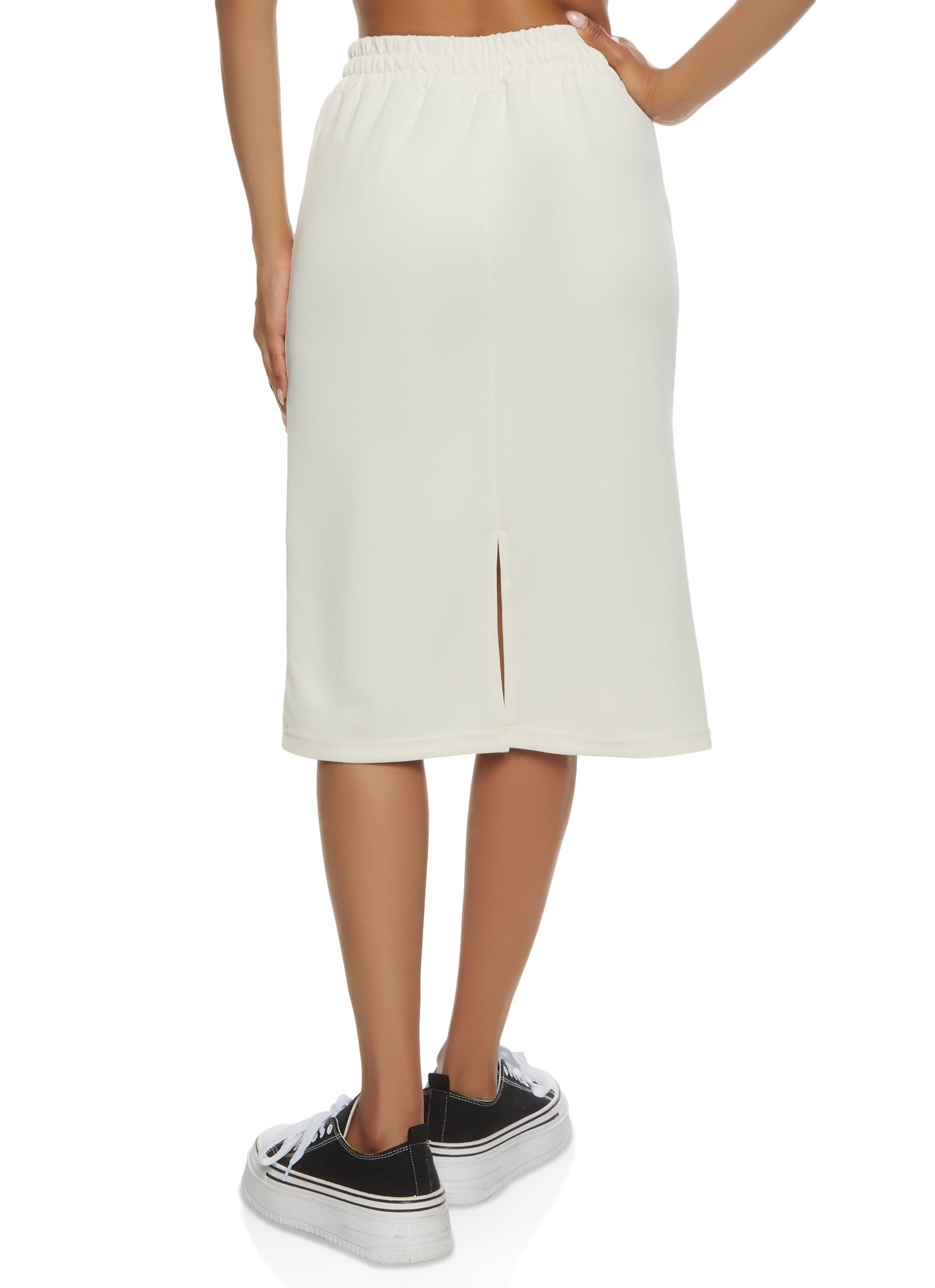 Drawstring Back Slit Midi Skirt sold by Rainbow product image thumbnail 2