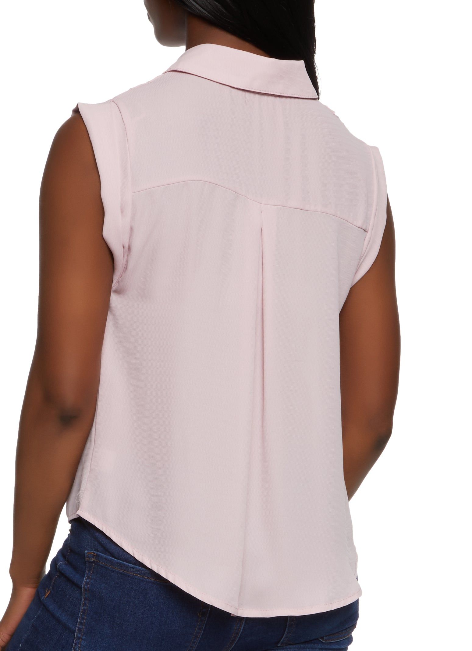 Sleeveless Button Front Shirt sold by Rainbow product image thumbnail 2
