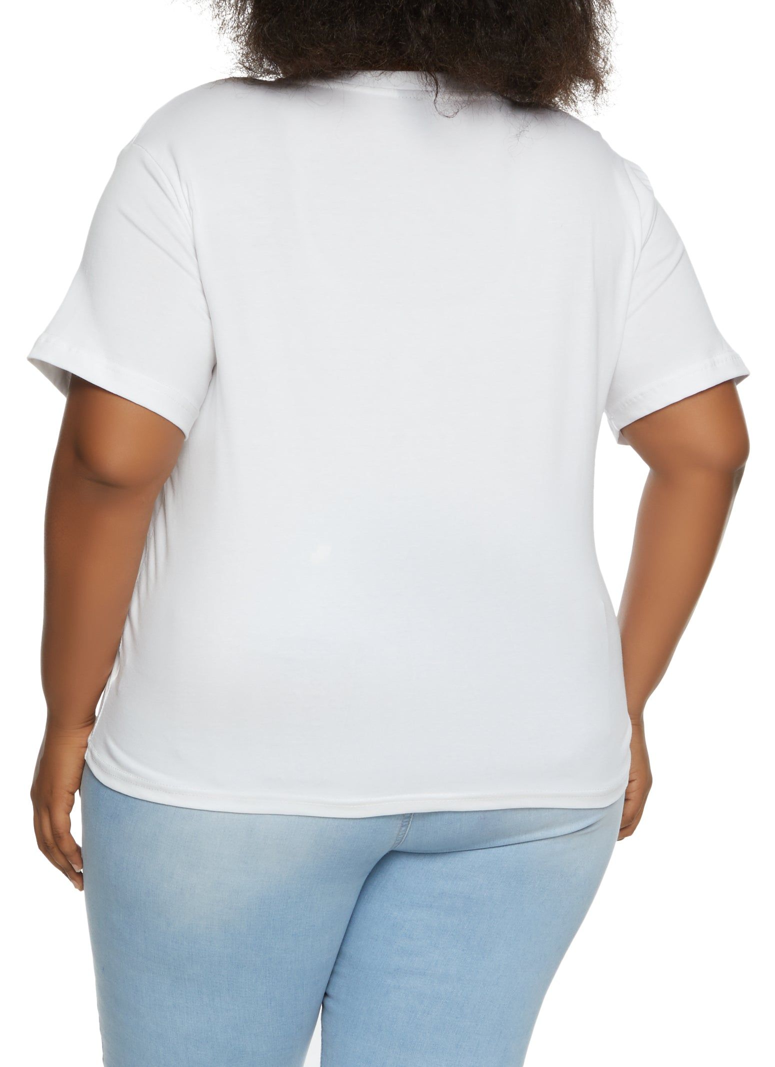 Plus Size Rhinestone Unapologetically Dope Graphic Tee sold by Rainbow product image thumbnail 2