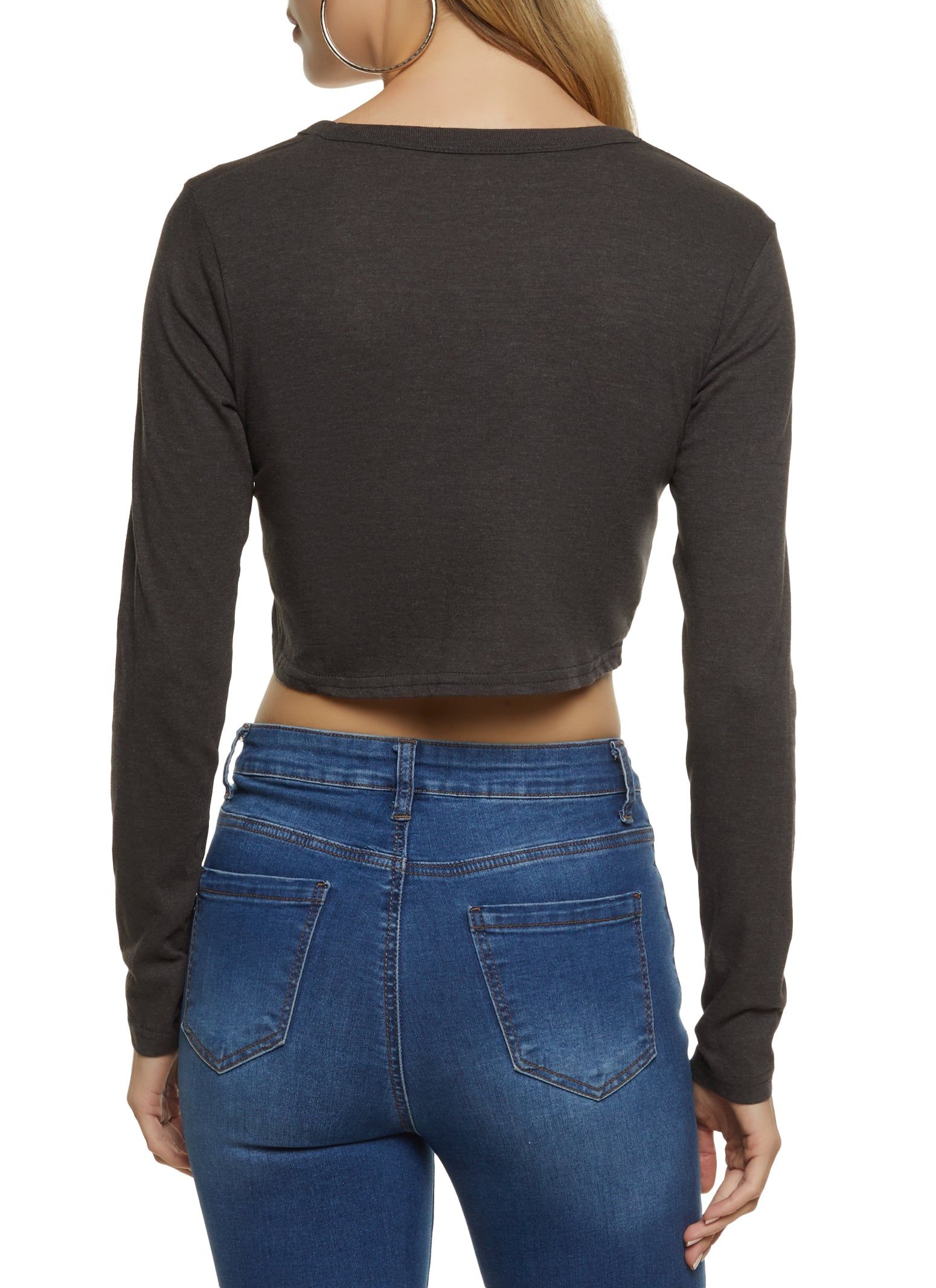 Laser Cut Knot Front Cropped Tee sold by Rainbow product image thumbnail 2