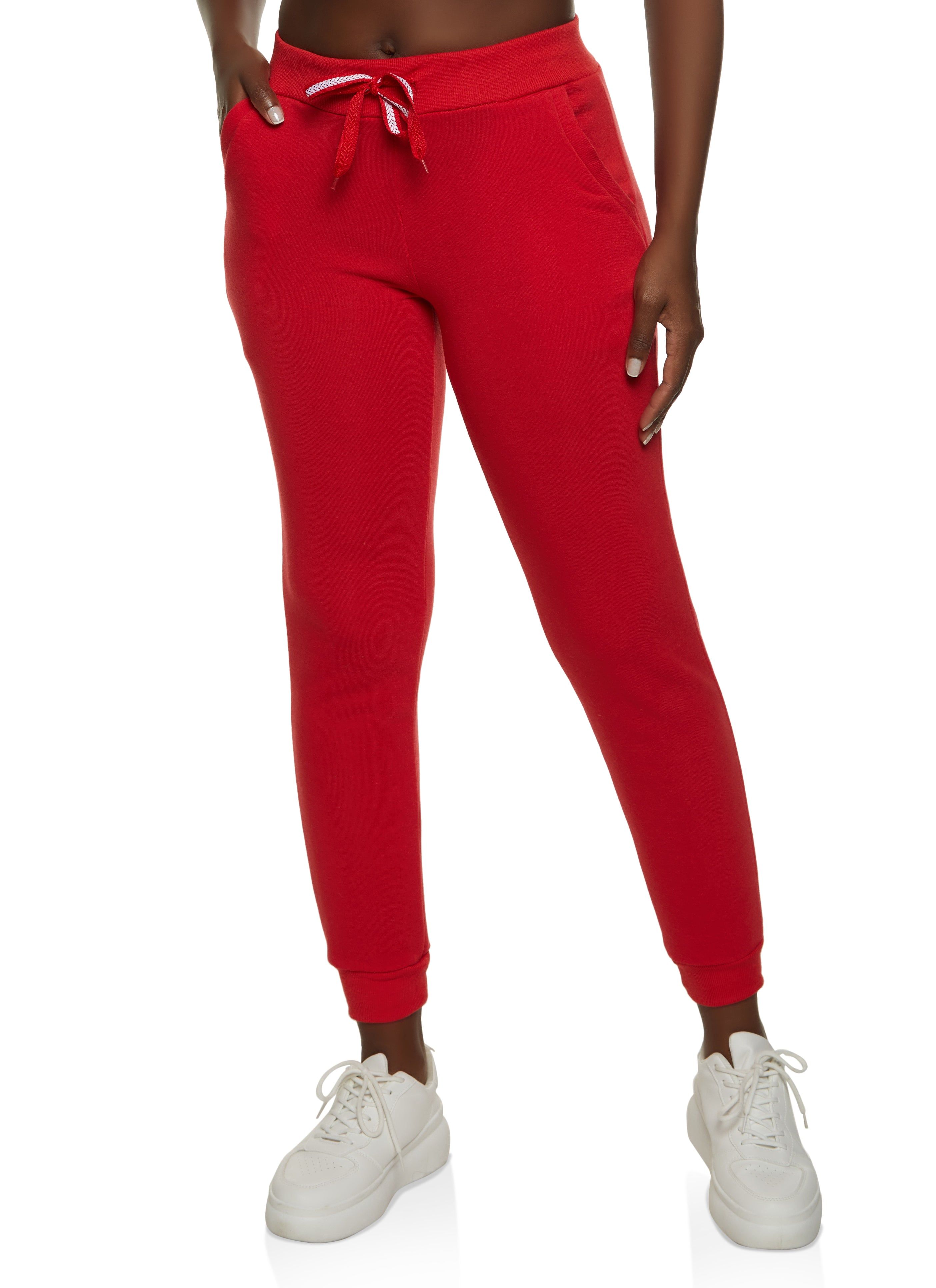 Fleece Pocket Drawstring Joggers sold by Rainbow