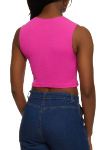 Cut Out Detail Crop Top sold by Rainbow