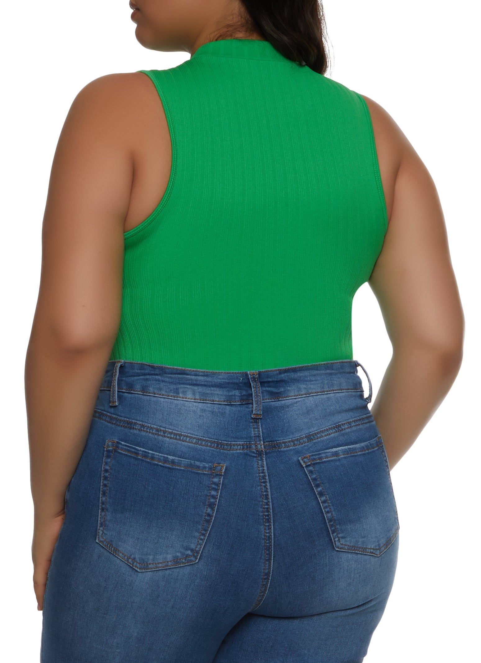 Plus Size Sleeveless High Neck Bodysuit sold by Rainbow product image thumbnail 3
