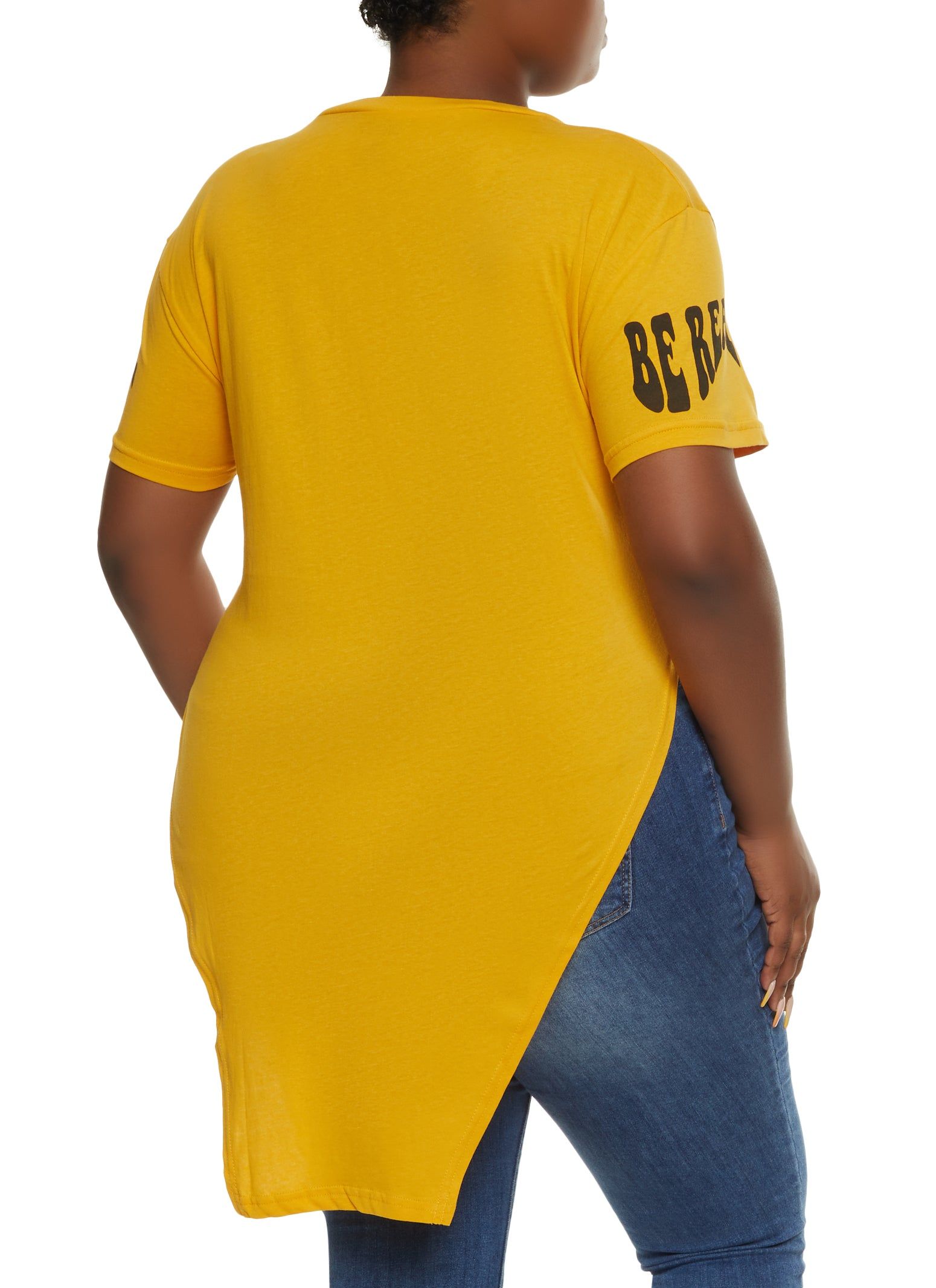 Plus Size Be Real Not Perfect Side Slit Tee sold by Rainbow product image thumbnail 2