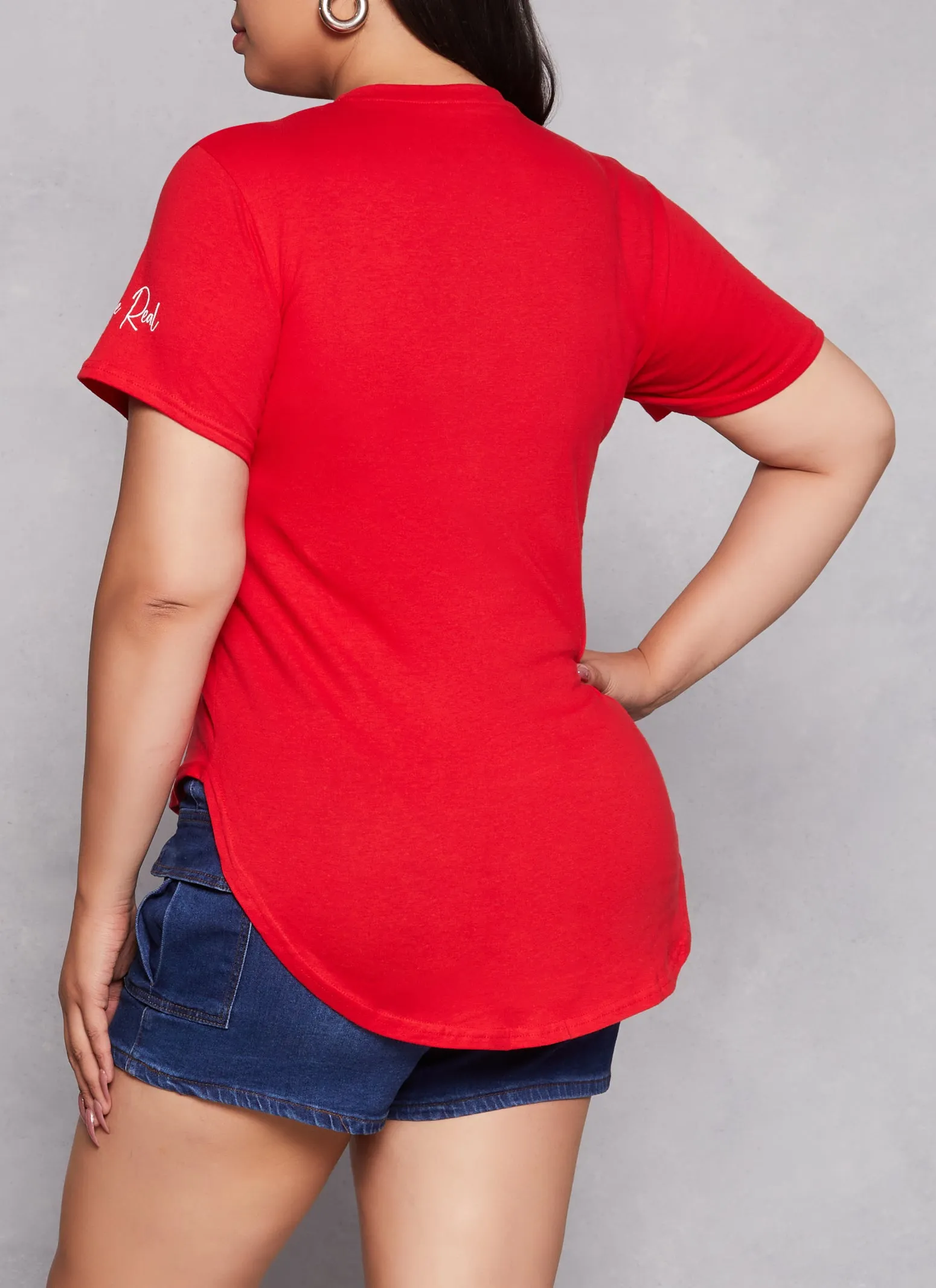Plus Size Be Real Not Perfect High Low Tee sold by Rainbow product image thumbnail 3