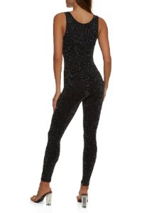 Lurex Scoop Neck Sleeveless Seamless Jumpsuit sold by Rainbow