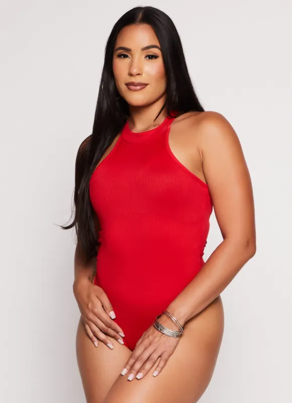 Daisy Ribbed High Neck Bodysuit sold by Rainbow