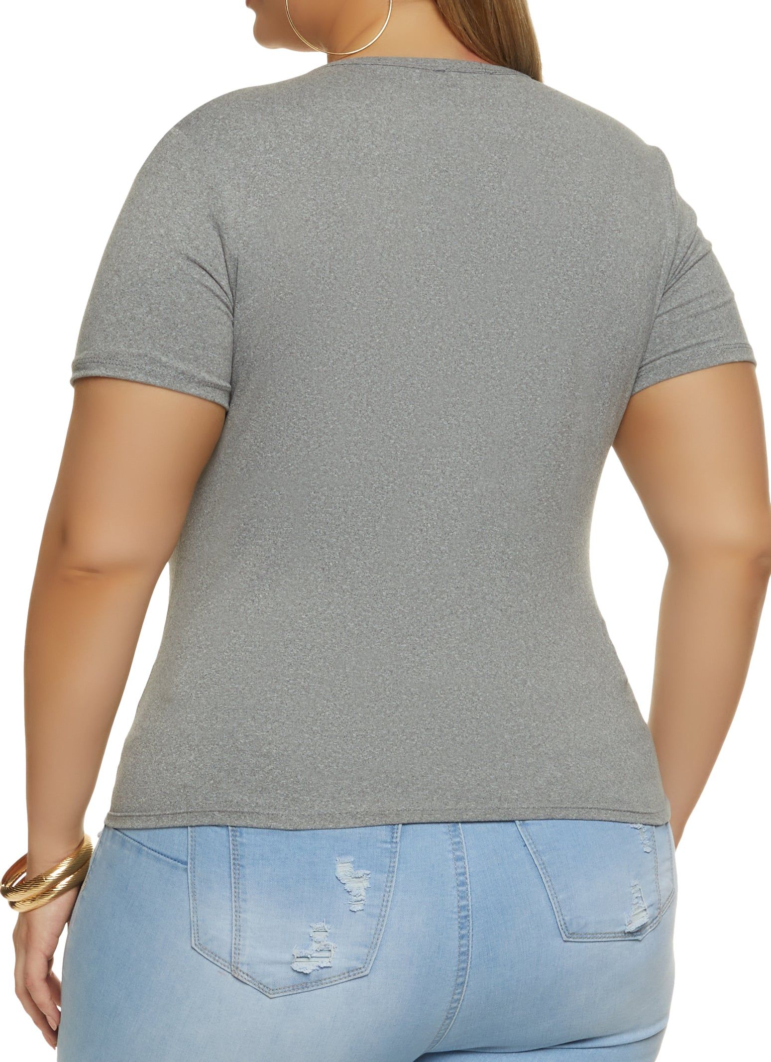 Plus Size New York Graphic Chain Fringe Tee sold by Rainbow product image thumbnail 2