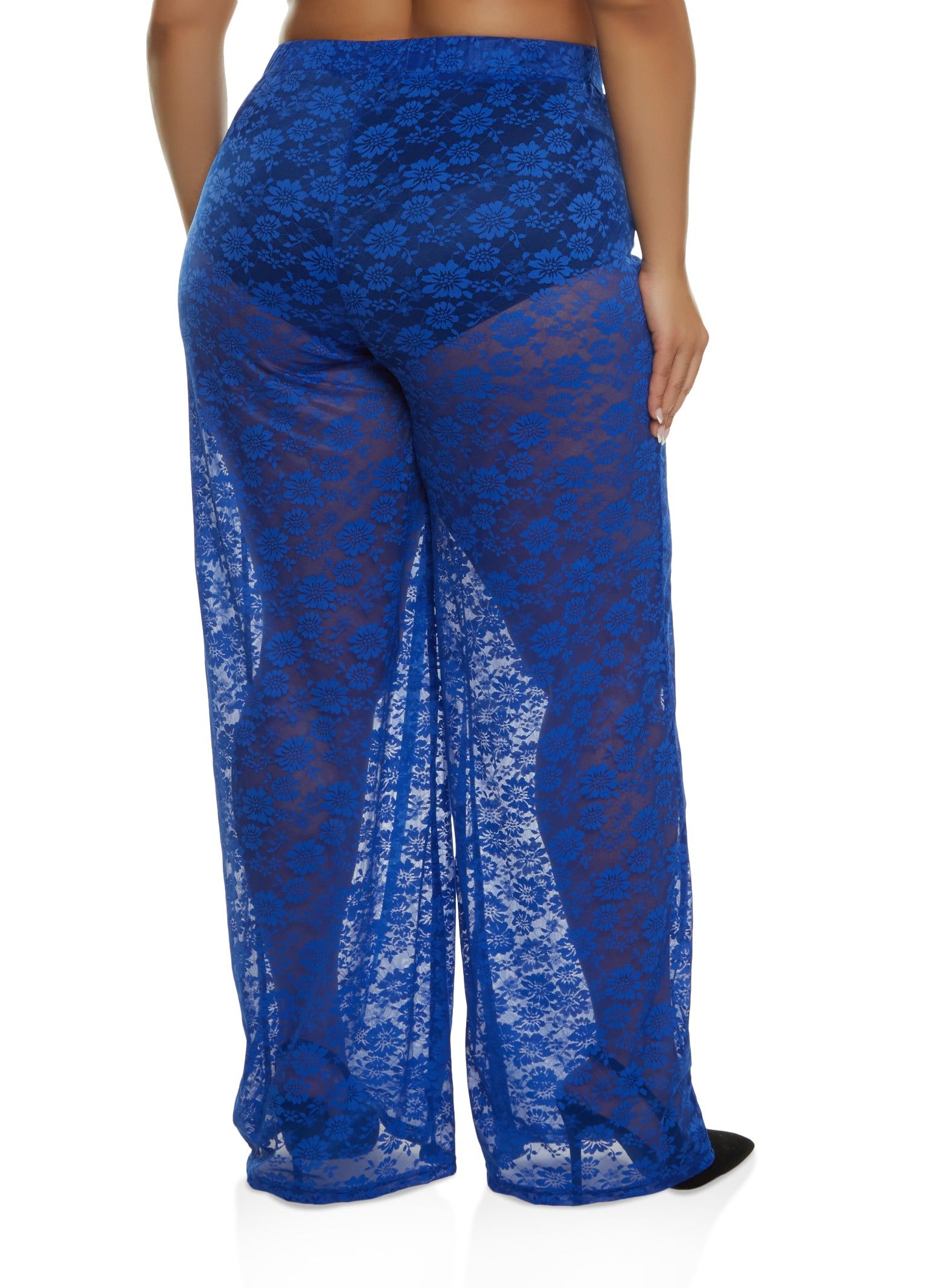 Plus Size Floral Lace Wide Leg Pants sold by Rainbow product image thumbnail 2