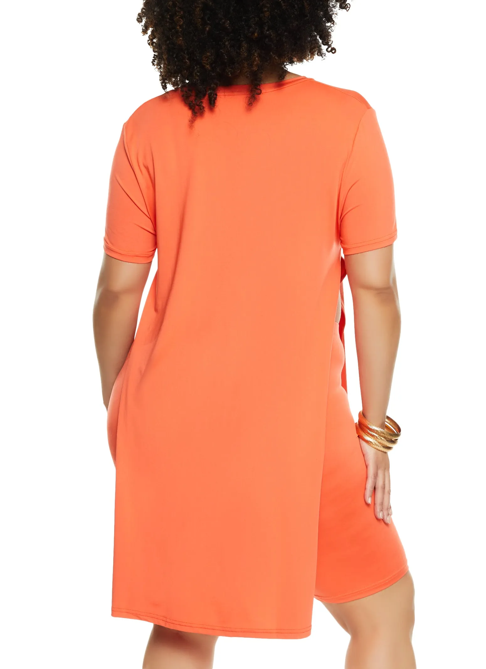 Plus Size Daisy High Slit Tunic Tee sold by Rainbow product image thumbnail 3