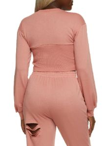 Ribbed Bustier Detail Sweatshirt sold by Rainbow