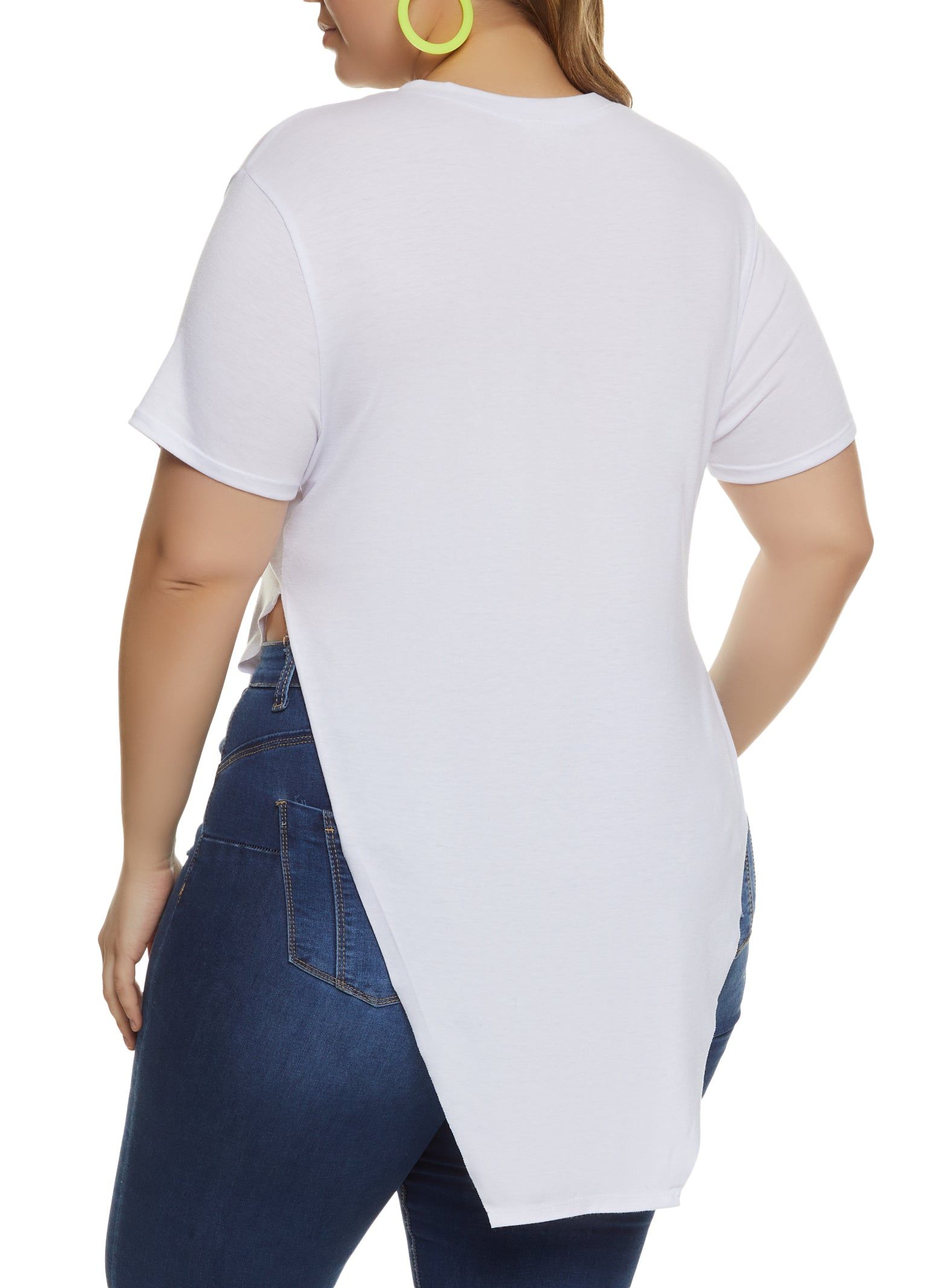 Plus Size Blessed All Day Hanky Hem Graphic Tee sold by Rainbow product image thumbnail 2