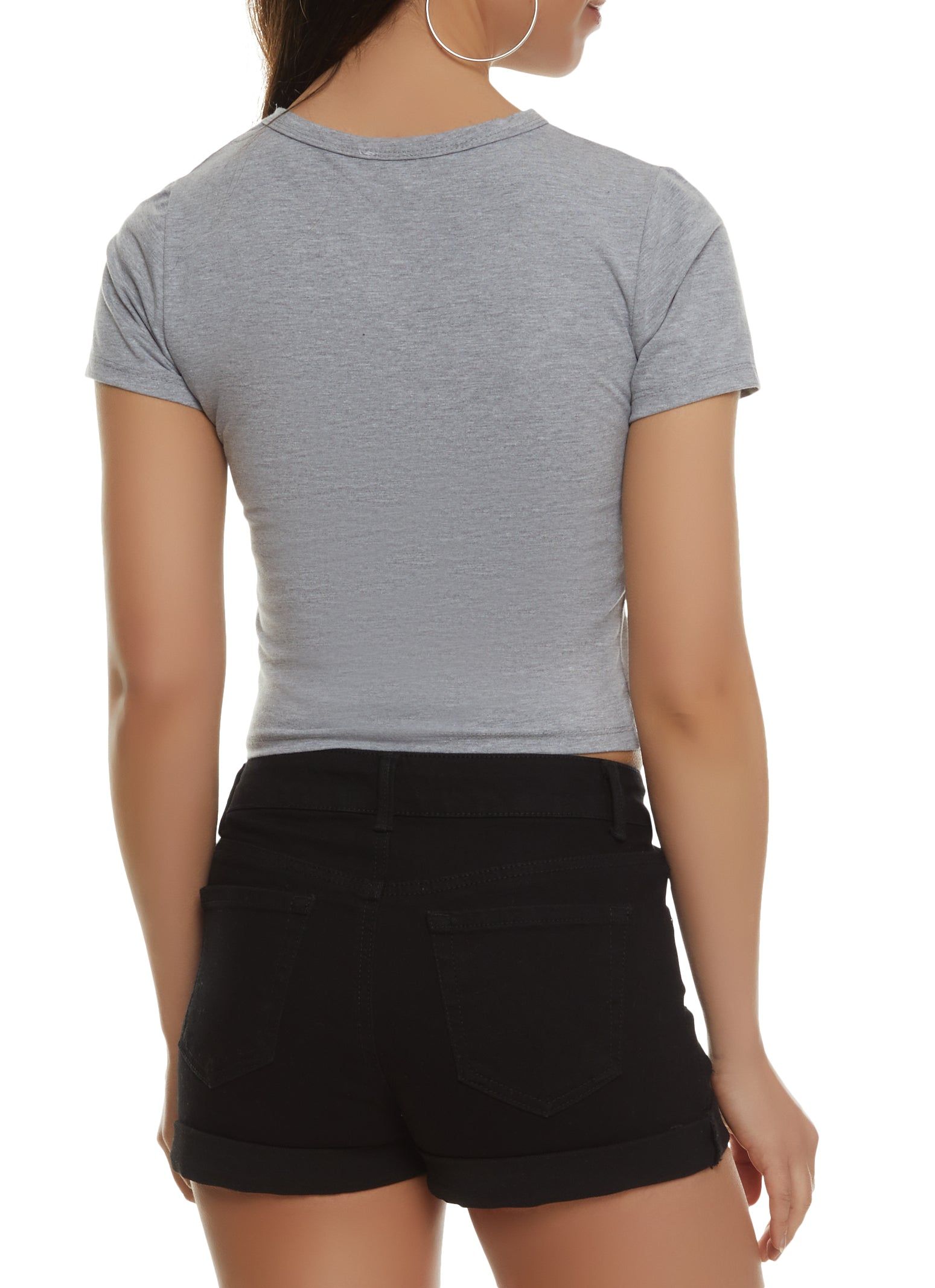 Vintage Iron Graphic Cut Out Cropped Tee sold by Rainbow product image thumbnail 2