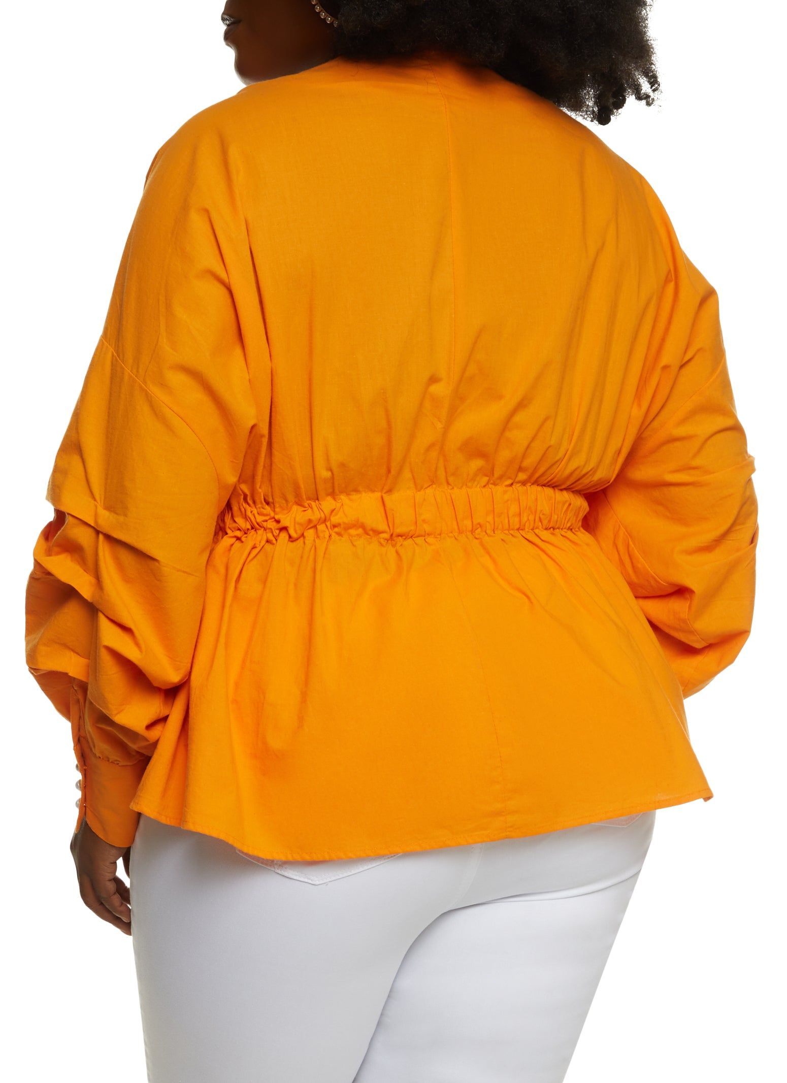 Plus Size Poplin Peplum Top sold by Rainbow product image thumbnail 2