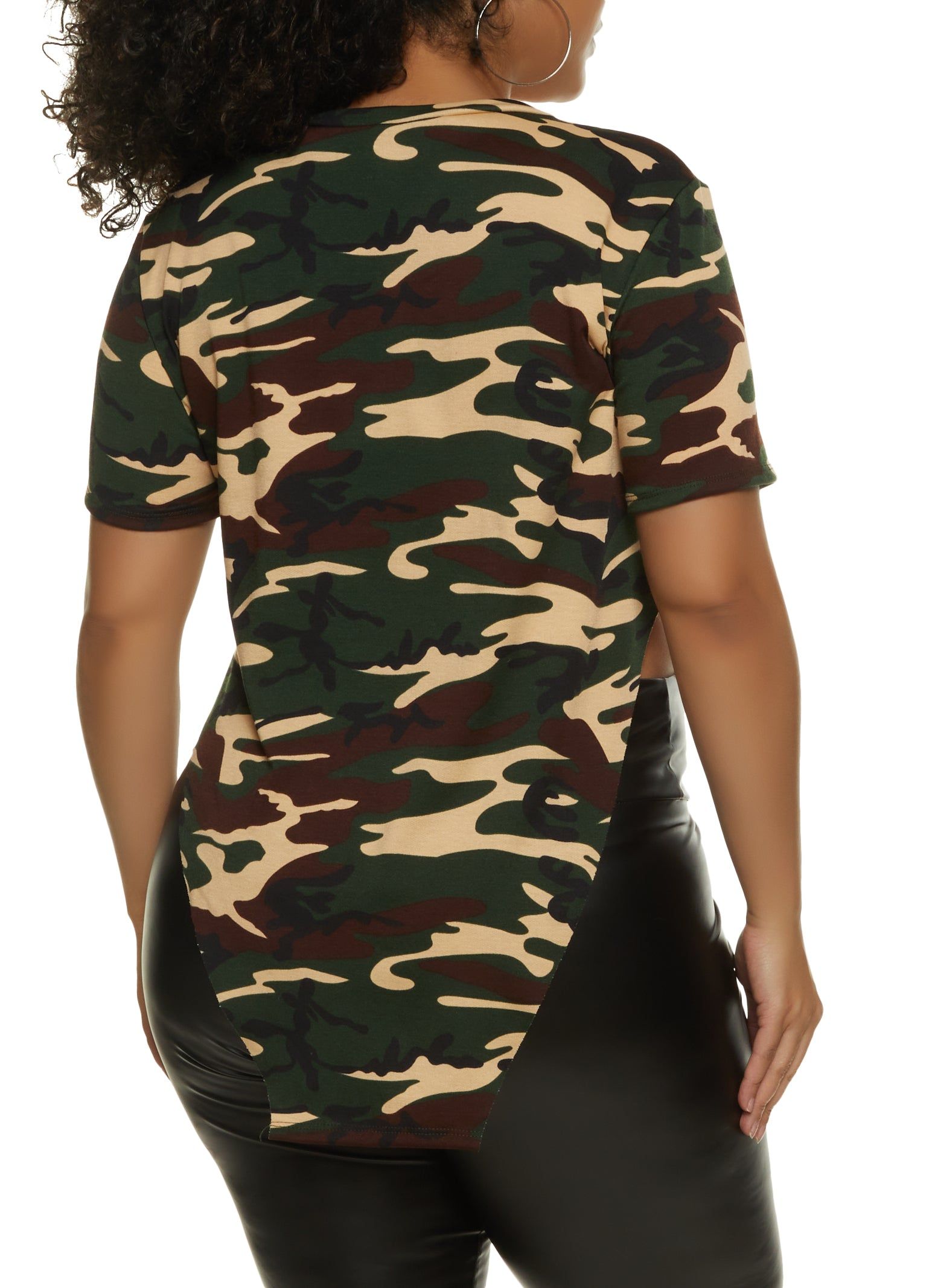 Plus Size Camo Hanky Hem New York Graphic Tee sold by Rainbow product image thumbnail 2