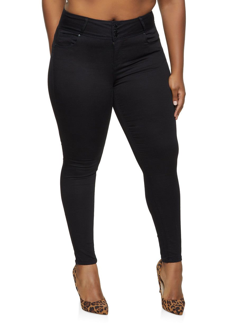 WAX Plus Size High Waisted Skinny Jeans sold by Rainbow