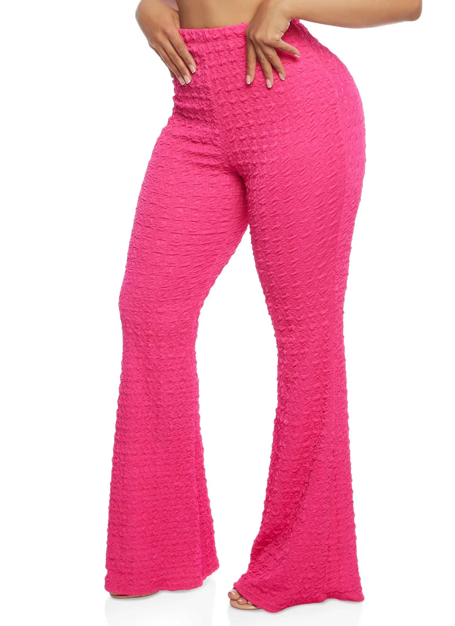 Textured Knit High Waist Flared Pants sold by Rainbow product image thumbnail 2