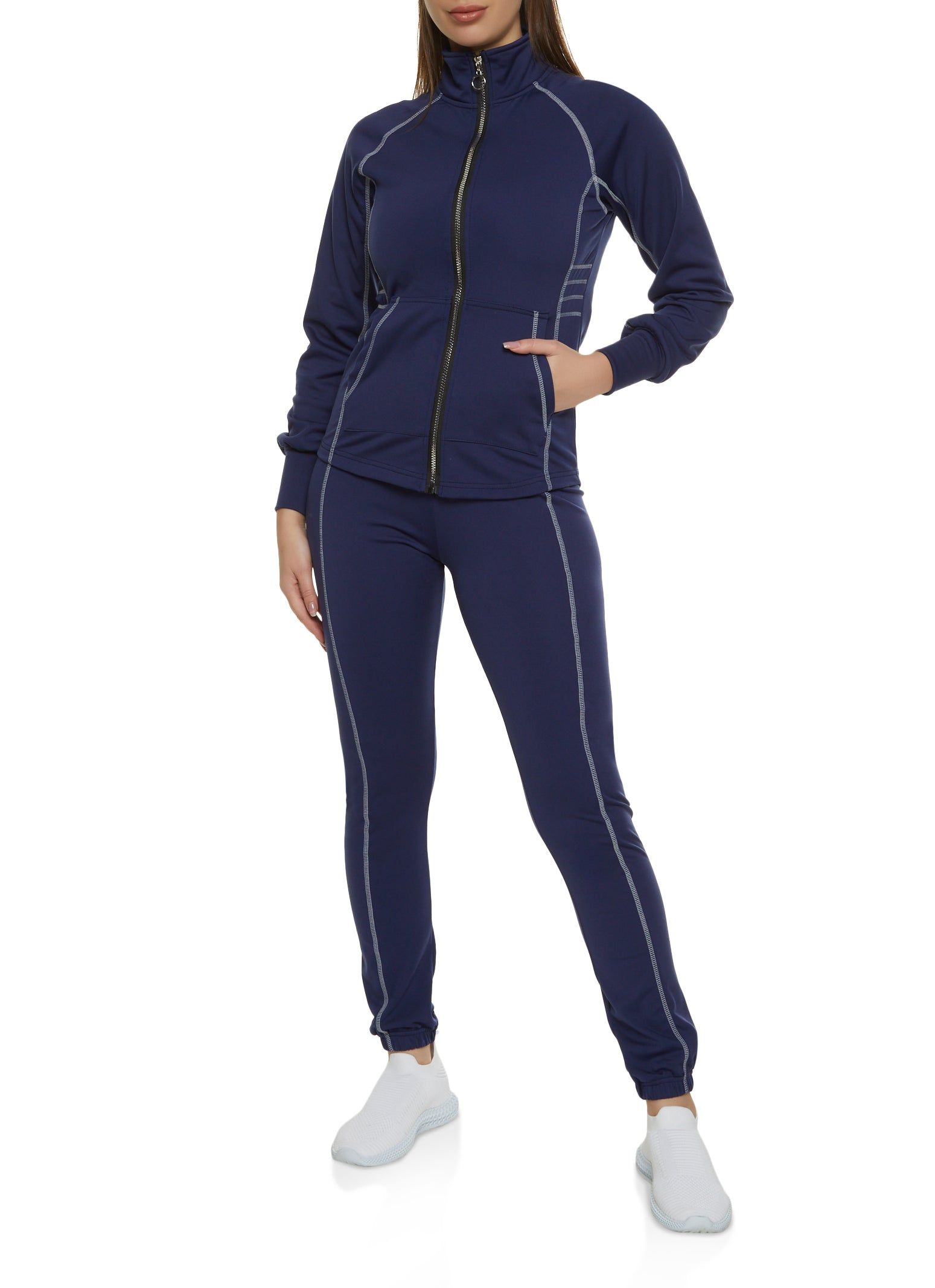 Contrast Piping Zip Up Track Jacket sold by Rainbow product image thumbnail 2